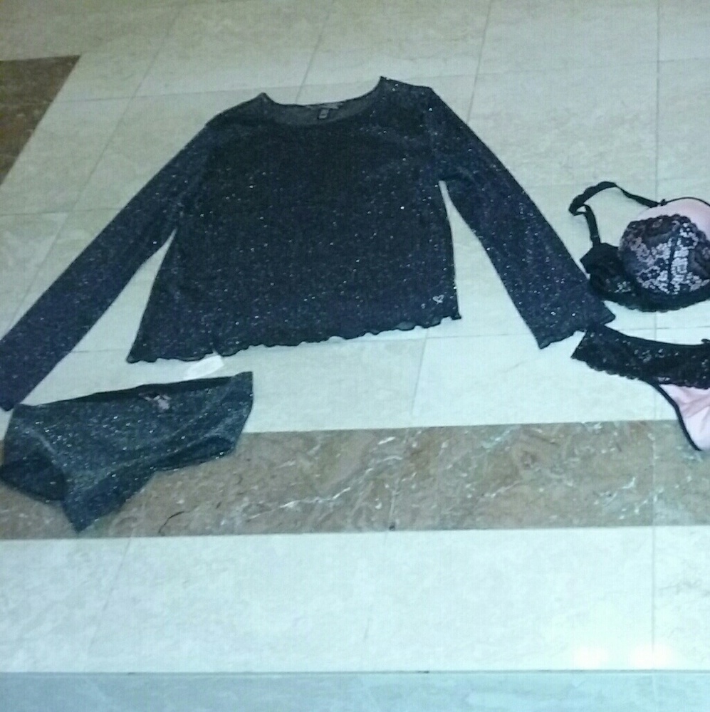 Victoria's Secret Opaque Black "Pj" size M/L